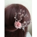 Украса за коса с кристали Сваровски и роза от сатен на фуркет модел Delicate Satin Rose by Rosie