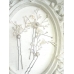 Дизайнерски фуркети за украса на сватбена прическа модел Lilly of the Valley с кристали Сваровски в бяло