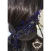 Кристална дизайнерска украса за коса в Кралско синьо и черно Midnight Magic by Rosie
