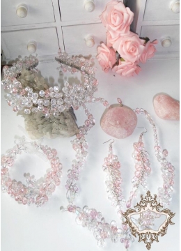 Комплект Кристална диадема и бижута за бал и сватба модел Rose Kiss by Rosie