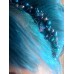 Кристална диадема за коса с кристали Сваровски в синьо, зелено и лилаво Aurora Borealis by Exclusive Rose