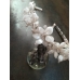 Дизайнерска диадема за коса с цветя цвят слонова кост и кристали Сваровски Ivory Orchid by Rosie