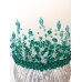 Дизайнерска корона за коса с кристали Сваровски в изумрудено зелено Queen of Emeralds by Rosie